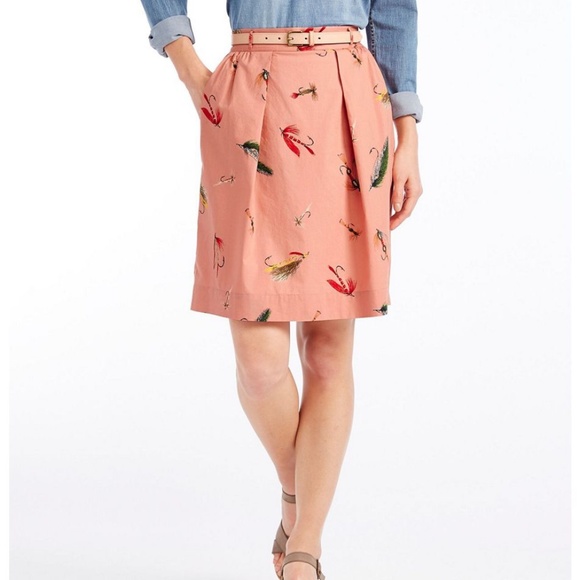 LL Bean Poplin Skirt - Picture 2 of 9